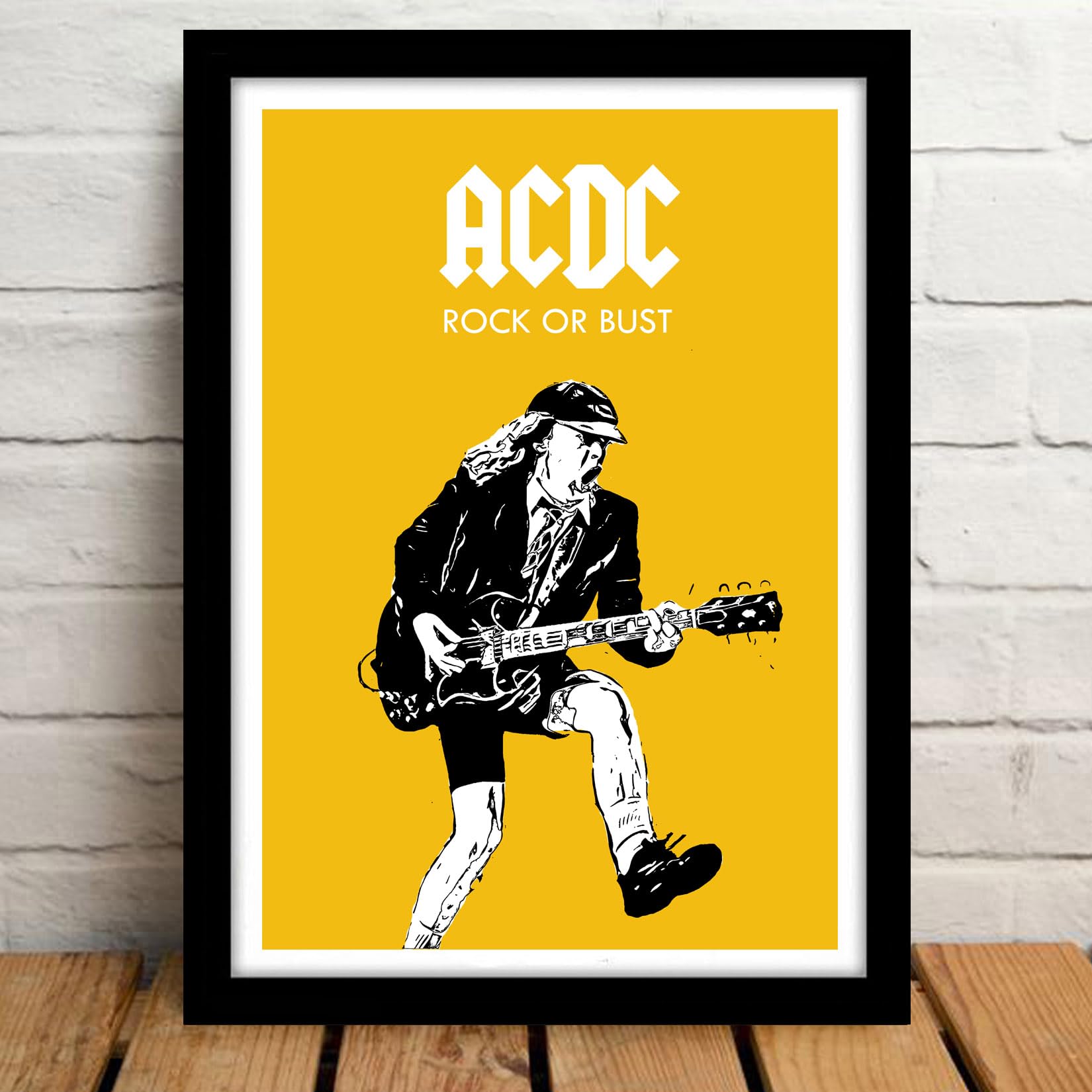 Good Hope AC DC Framed Poster 10x13 inch Classic Rock Band Pop art